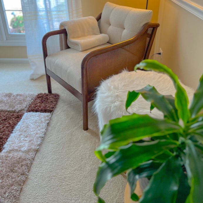 user image by P.C, Woodspring Caned Accent Chair Dark Walnut/Cream - Threshold™ designed with Studio McGee
