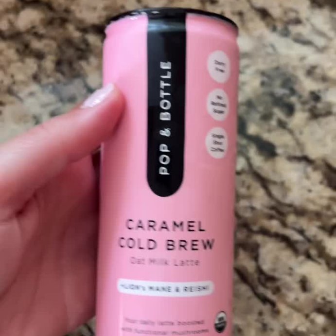 user image by @nutrientdensejess, Pop &#38; Bottle Caramel Cold Brew Oat Milk Latte with functional boost from Reishi and Lion&#39;s Mane - 8 fl oz Can