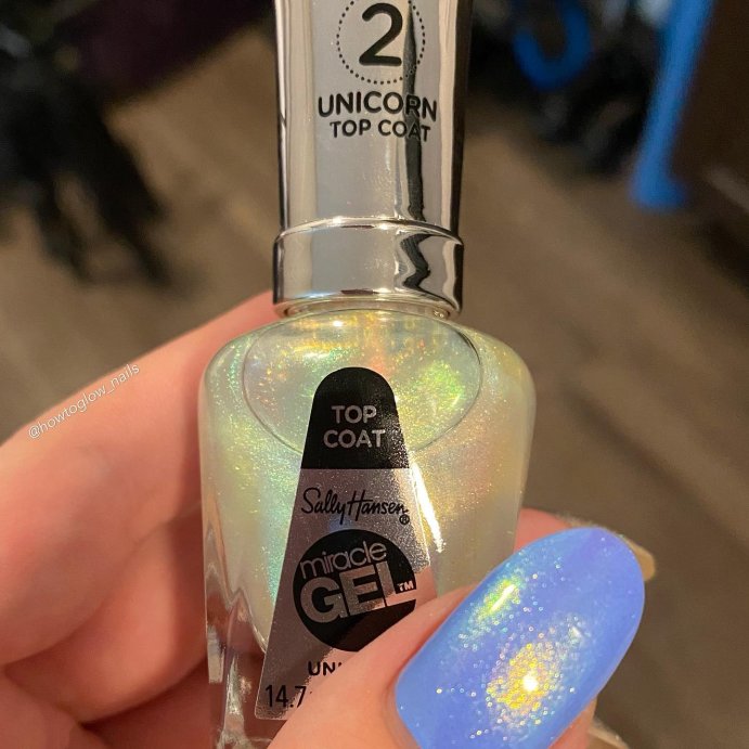 user image by @howtoglow_nails, Sally Hansen  Miracle Gel Nail Polish - Special Effects Top Coats - 0.5 fl oz