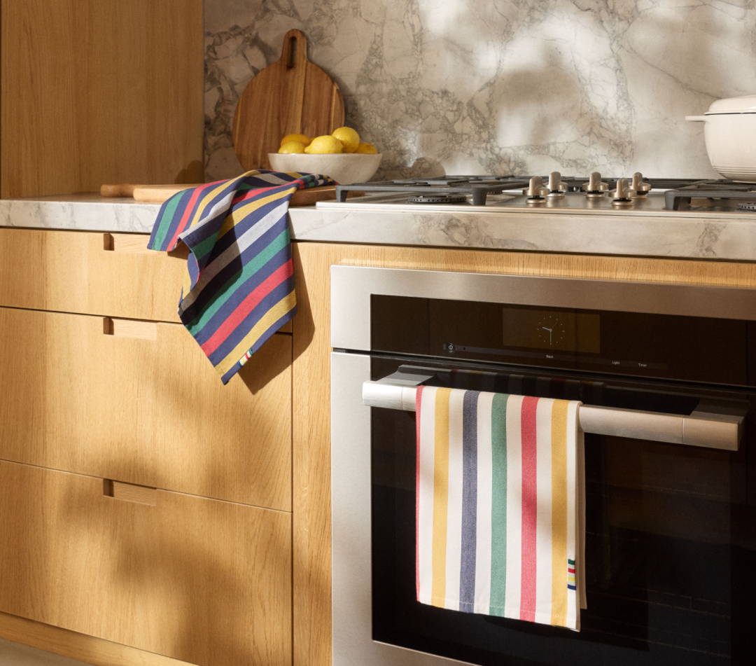 Shop Hudson's Bay Stripes Tea Towel, White/Navy, 2-pk and more