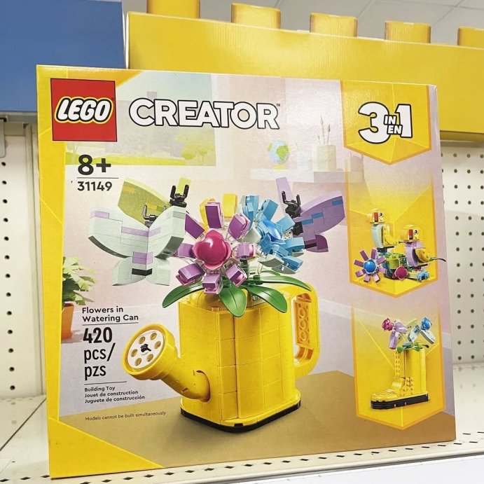 user image by @targetdealfinder, LEGO Creator 3 in 1 Flowers in Watering Can Building Toy 31149