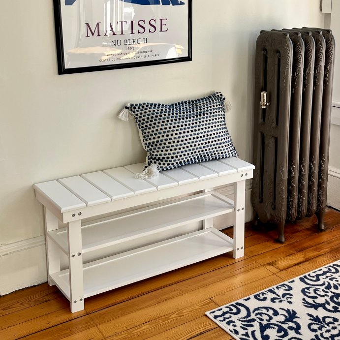 user image by Colby, Oxford Utility Mudroom Bench with Shelves - Breighton Home