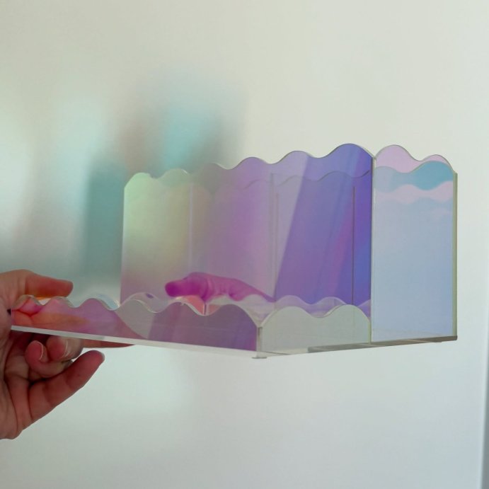 user image by @sunshine.in.my.cart, Cur8 Acrylic Iridescent Makeup Holder with Tray