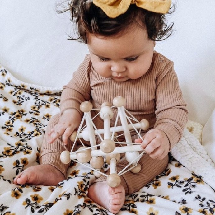 user image by @manhattantoy, Manhattan Toy Skwish Natural Rattle and Teether Grasping Activity Toy