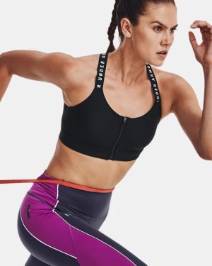 Under Armour INFINITY HIGH ZIP 2.0 BRA - High support sports bra