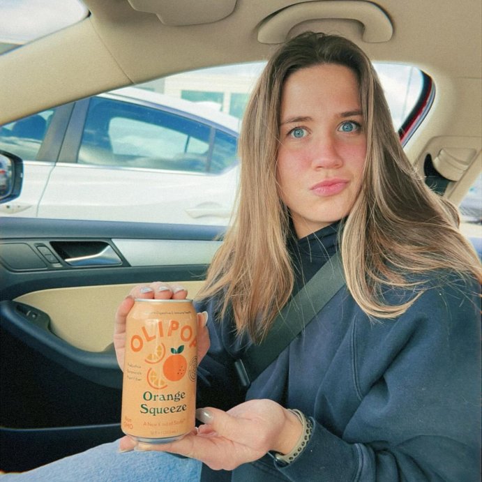 user image by @kaitlynnfraser, OLIPOP Orange Squeeze Prebiotic Soda - 12 fl oz Can