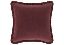Shop Coussin en velours Aline 20x20 bordeaux and more