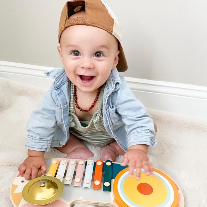 user image by @kellcaruso, Manhattan Toy Beats to Go Wooden Toddler and Preschool Musical Learning Toy with Xylophone, Drum, Cymbal and Washboard