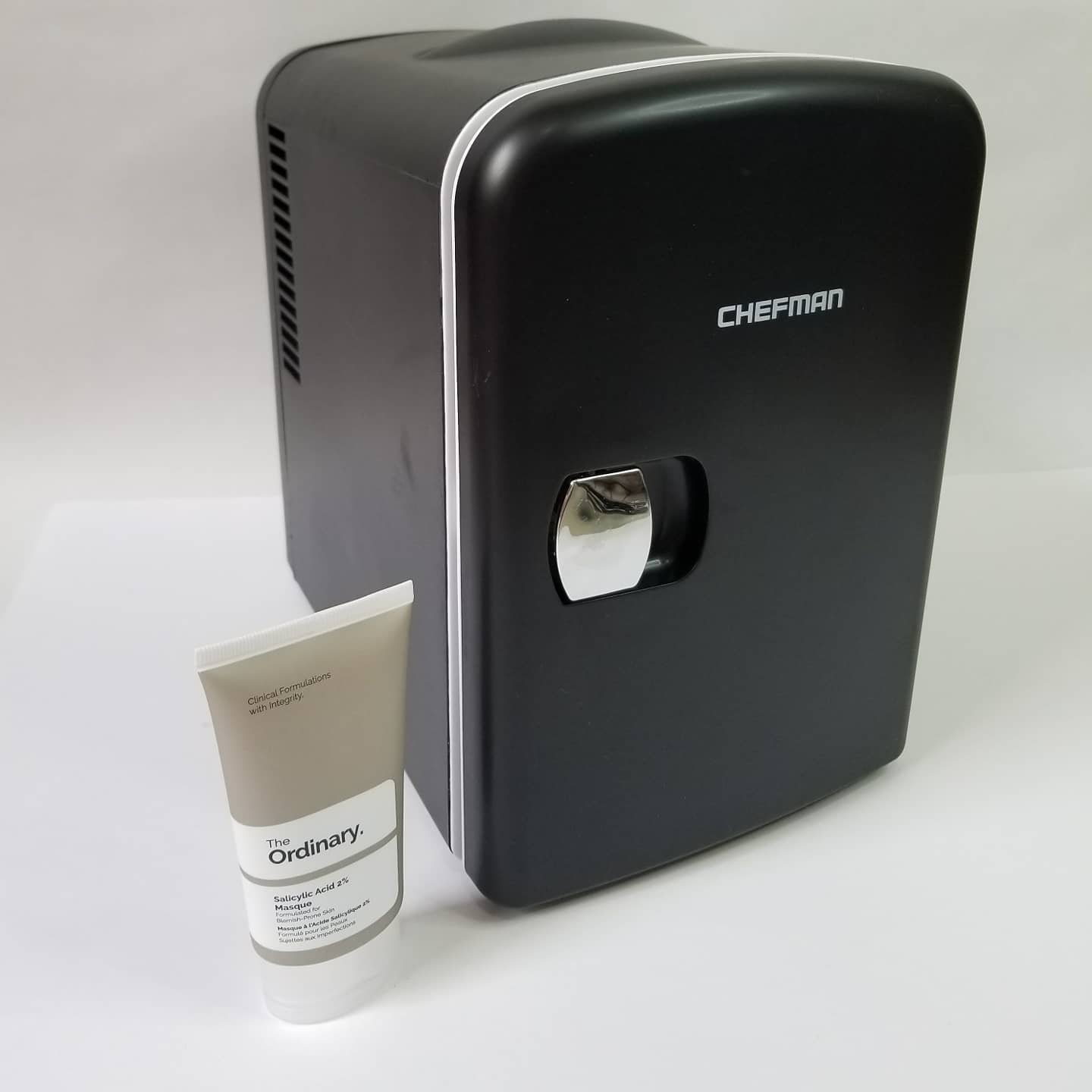 user image by @kalik_boutique, Chefman Portable 6-Can Mini Fridge - Black