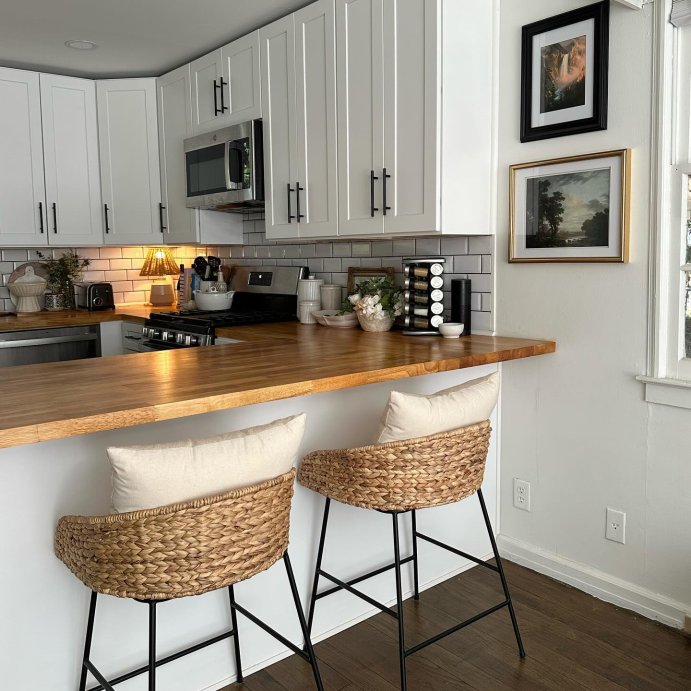 user image by @rileyelisewelner, Landis Woven Backed Counter Height Barstool with Cushion - Threshold&#8482;
