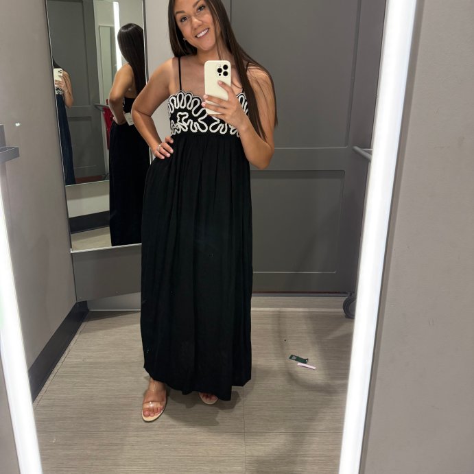 user image by AllEyezOnFindz , Women's Crewel Maxi A-Line Dress - A New Day™ Black