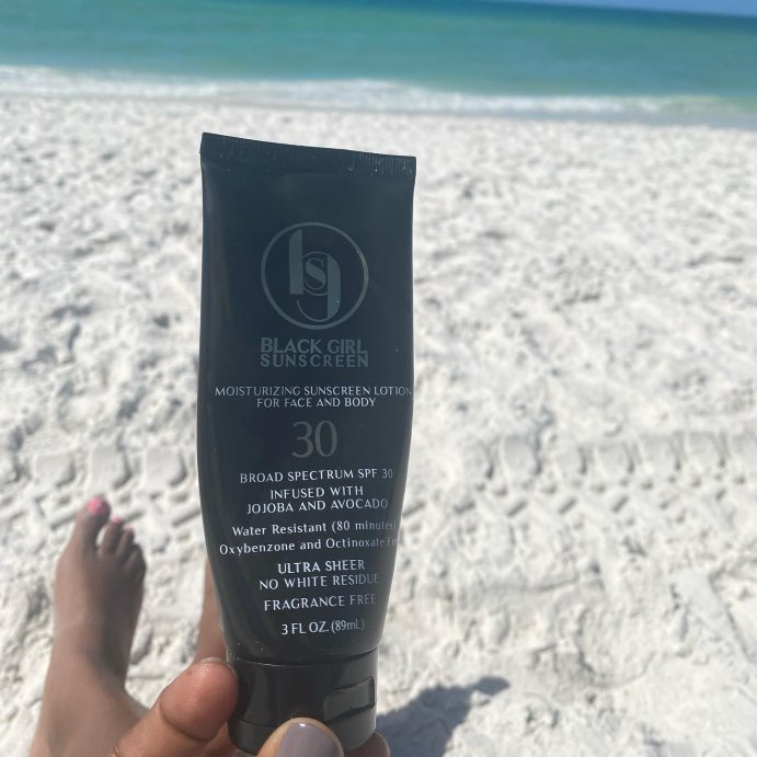 user image by @one_badmotherrunner, Black Girl Sunscreen Broad Spectrum Infused with Jojoba Oil - SPF 30 - 3 fl oz