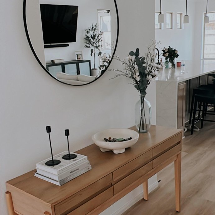 user image by @linhsphantastic, Herriman Wooden Console Table with Drawers - Threshold™ designed with Studio McGee