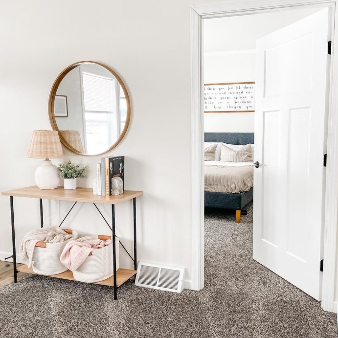 user image by @taelorlaunderville, Round Wood Framed Wall Mirror - Hearth & Hand™ with Magnolia