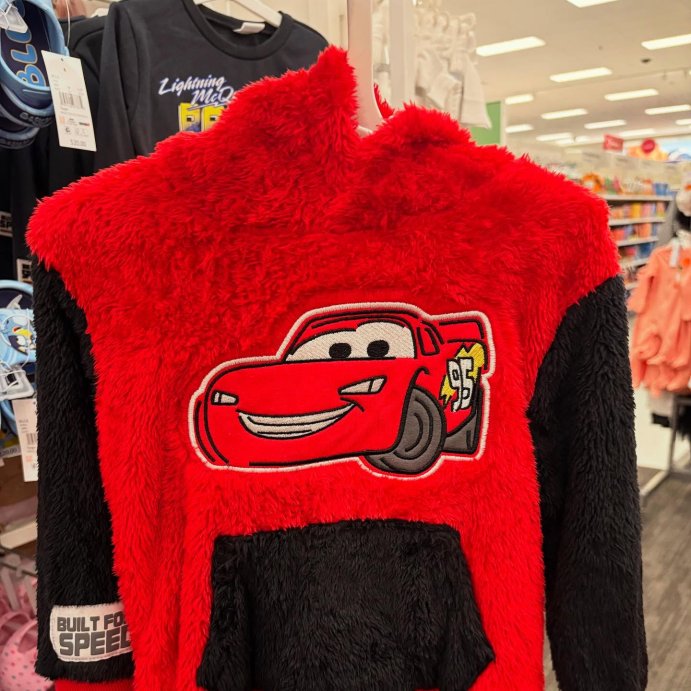user image by @lc.budget_momma, Toddler Boys' Disney Cars Lightning McQueen Racing Hooded Pullover Sweatshirt - Red