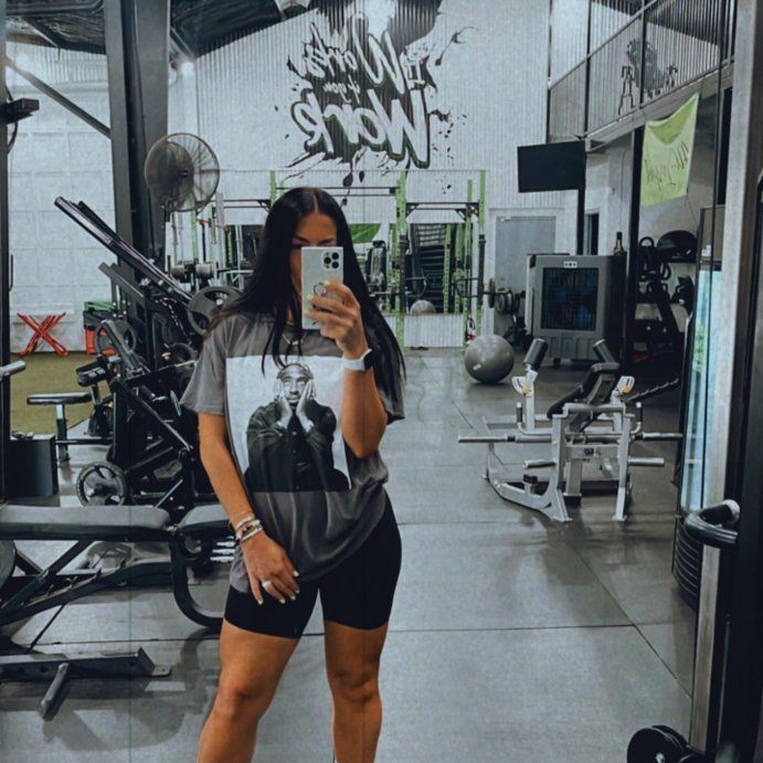 user image by @sierrabookman, Women's Tupac Short Sleeve Graphic T-Shirt - Black