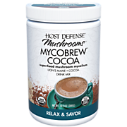 Shop Host Defense Mushrooms MycoBrew Cocoa Powder - Organic Superfood Mushroom Mycelium - Relax & Savor (20 Servings) and more