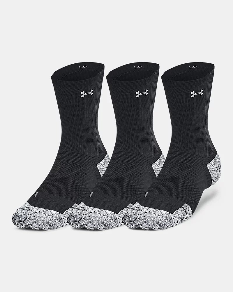 UA ArmourDry® Run Cushion Unisex 3-Pack Mid-Crew Socks | Under