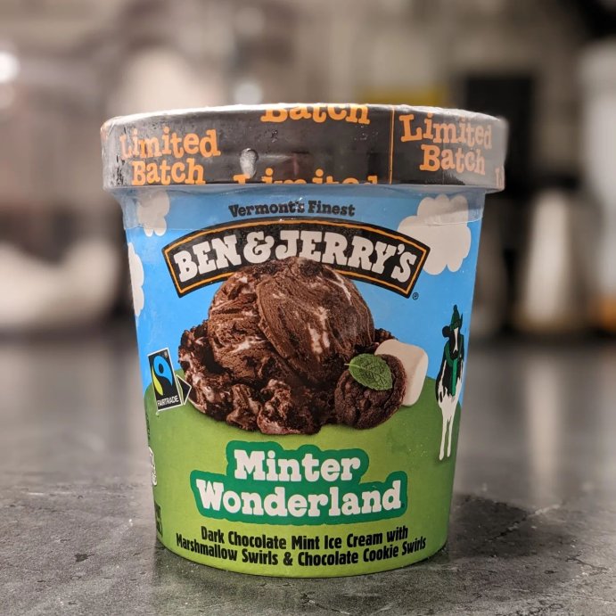 user image by @johndevoursfood, Ben &#38; Jerry&#39;s Minter Wonderland Dark Chocolate Mint Ice Cream - 16oz