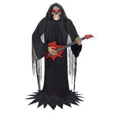 Shop Bluetooth Reaper With Guitar Animatronic Halloween Decoration, 6-ft and more