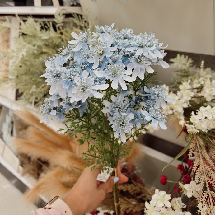 user image by @hannahzoeschhome, Artificial Blue Flower Stem - Threshold&#8482;