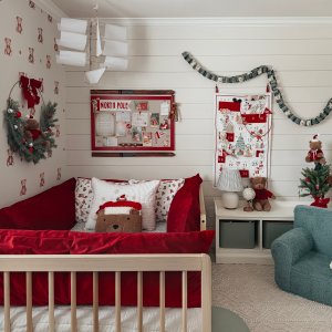 Santa Teddy Bear Christmas Tree Topper