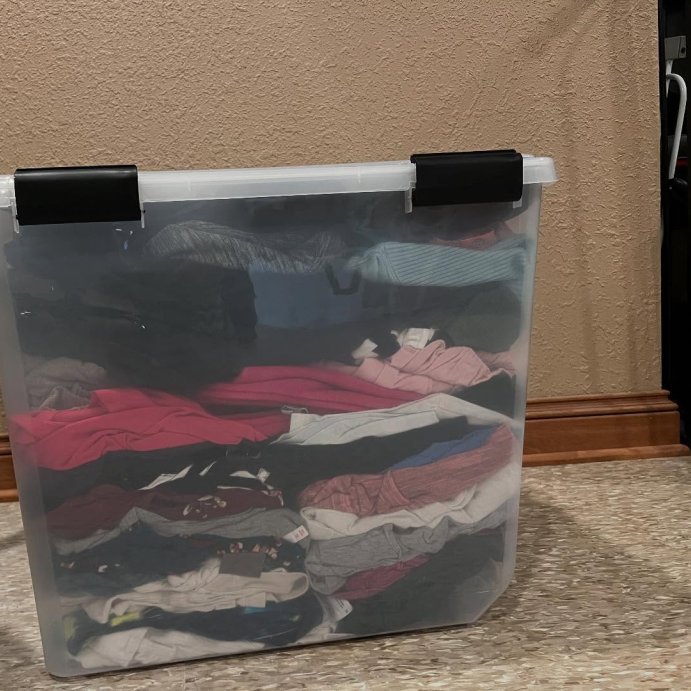 user image by @workinfromhomemama, IRIS USA WEATHERPRO Airtight Plastic Storage Bin with Seal Lid, Secure Latching Buckles and 2 Rear Wheels