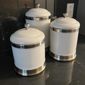 Williams Ceramic Canisters - Set of 3 | Kitchen Counter Organizers