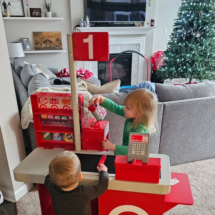user image by @mettarahastings, Target Toy Checklane: Pretend Shopping Accessories, Play Money, Toy Cash Register, Batteries Required, Ages 3+