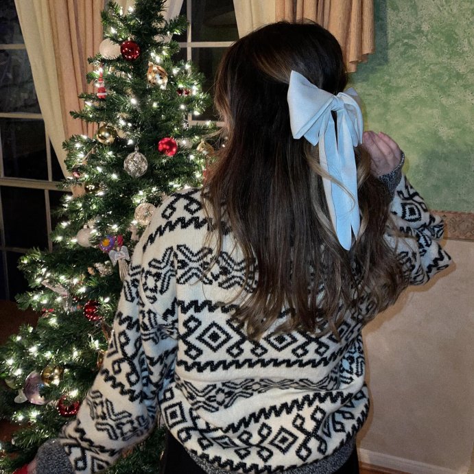 user image by @delightfully.delaney, Satin Bow Hair Barrette - A New Day™