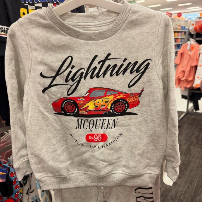 user image by @lc.budget_momma, Toddler Boys' 2pc Disney Cars Fleece Pullover and Bottom Set - Oatmeal