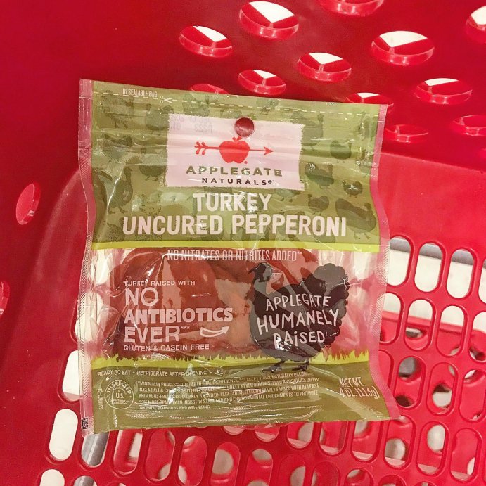 user image by @targetmarkets, Applegate Natural Uncured Turkey Pepperoni - 4oz