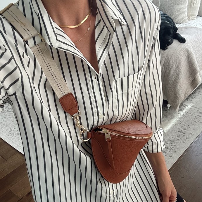 user image by @brookemagdzinski, Women's Slim Fit Boyfriend Tailored Long Sleeve Button-Down Shirt - A New Day™