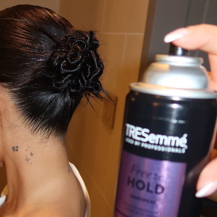 user image by @daniellesivhair, Tresemme Freeze Hold Hairspray for 24-Hour Frizz Control and All-Day Humidity Resistance - 11oz