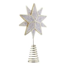 Shop CANVAS Golden Moments Collection Capiz Star Tree Topper, Gold, 12-in and more