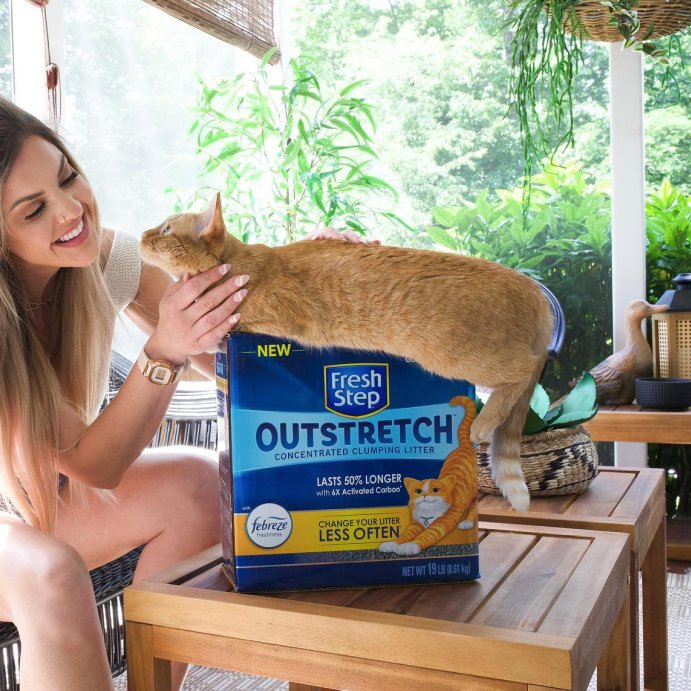 user image by @livinwithmb, Fresh Step Outstretch Febreze Scented Cat Litter - 19lbs