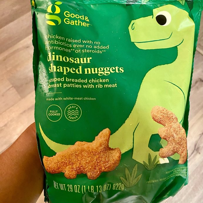 user image by @eatingwith_rich, Dinosaur Shaped Frozen Chicken Nuggets - 29oz - Good &#38; Gather&#8482;