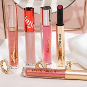 @spacenk&rsquo;s instagram photo of Nimya Spill the Juice! Lip Gloss,Rare Beauty Stay Vulnerable Glossy Lip Balm,Charlotte Tilbury Collagen Lip Bath,Hourglass Phantom Volumizing Glossy Balm,Kevyn Aucoin The Molten Gems Liquid Lipstick