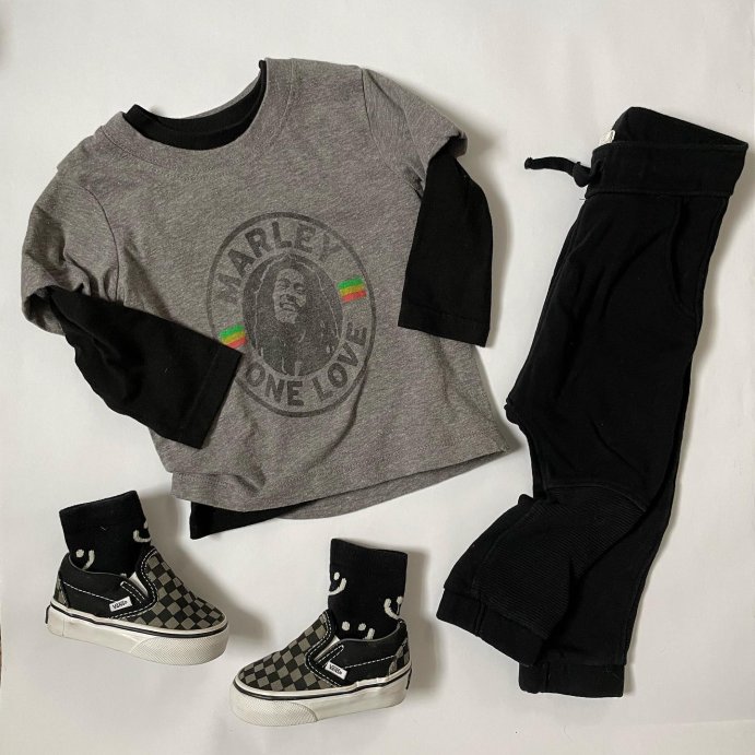 user image by @kai_axton, Toddler Boys' Bob Marley 'One Love' Short Sleeve Graphic T-Shirt - Gray