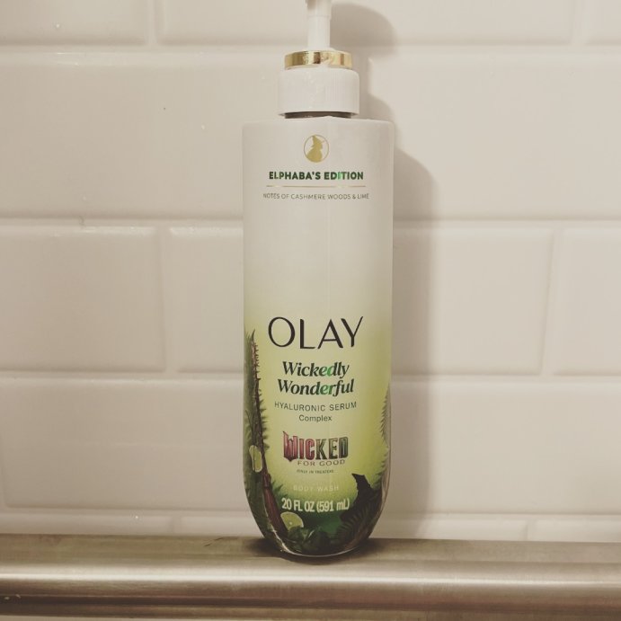 user image by @_ninna_jn, Olay Limited Edition Elphaba&#39;s Serum Wicked Hydrating &#38; Renewing Body Wash - Cashmere Woods &#38; Lime Scent- 20 fl oz