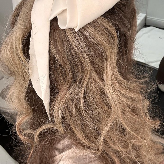 user image by @danadewedoffcarney, Satin Bow Hair Barrette - A New Day™