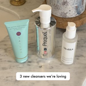 @spacenk&rsquo;s instagram photo of Tatcha Matcha Foam Cleanse,Prequel Gleanser,Medik8 Total Moisture Daily Cleansing Gel