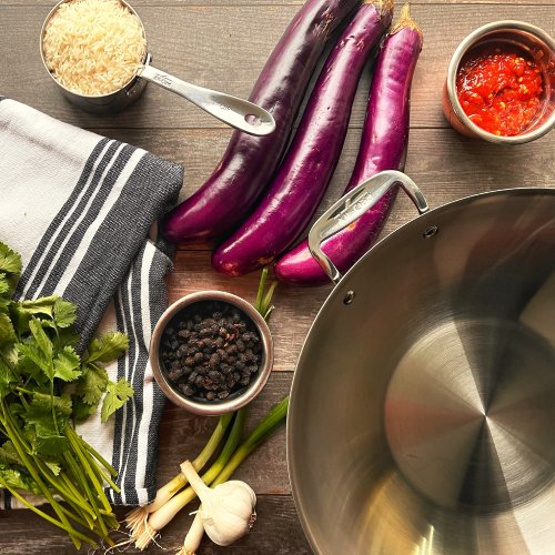 Szechuan Pork and Eggplant in Black Bean Sauce