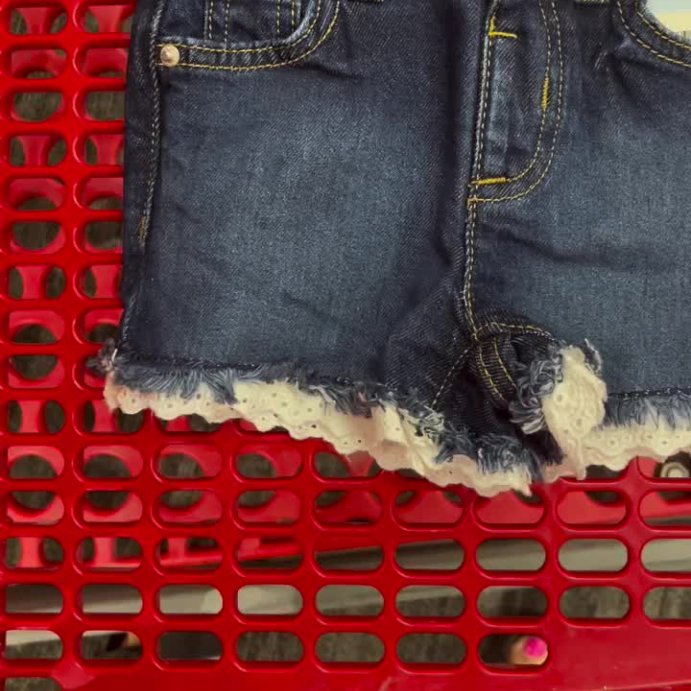 user image by @darlin_deals, Toddler Girls' Lace Cut-Off Jean Shorts - Cat & Jack™
