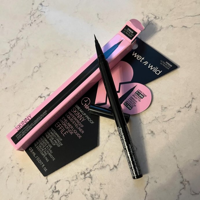 user image by @new.review.today, Wet n Wild Breakup Proof Waterproof Skinny Eyeliner - Black - 0.017 fl oz