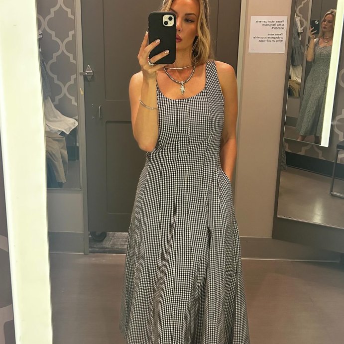 user image by @styledbyashleymuller, Women's Corset Midi A-Line Dress - A New Day™
