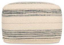 Shop Nicolai Cotton Pouf Natural/Grey and more