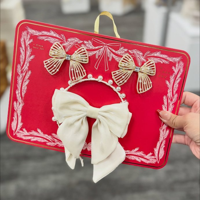 user image by @targetbabefinds, Headband and Bow Barrettes Set 4 pk - A New Day&#8482; Ivory