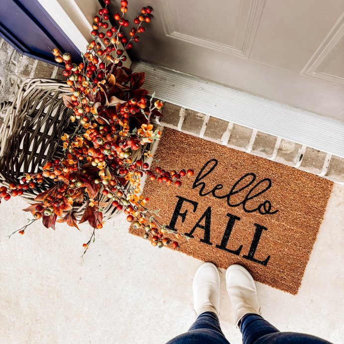 user image by @_branchfam, 1&#39;3&#34;x2&#39; Rectangle Indoor Outdoor Use Door Mat Hello Fall - Bullseye&#39;s Playground&#8482;