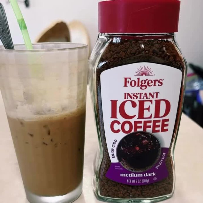 user image by @angela_dinh, Folgers Instant Medium Dark Roast Iced Coffee - 7oz